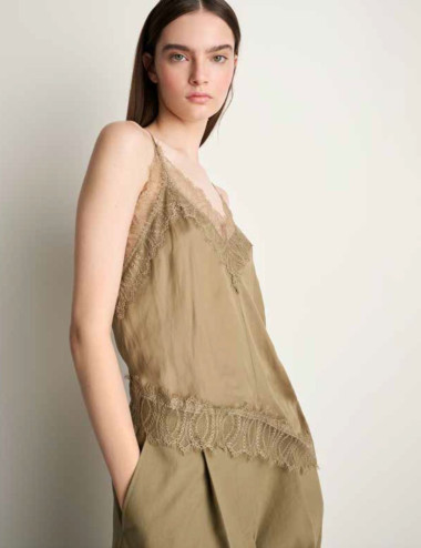 Top lingerie en satin -...