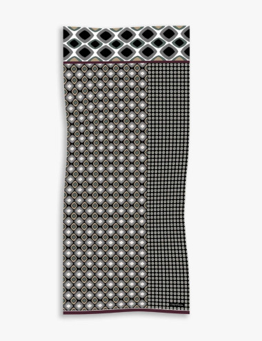 Foulard noir en laine et...