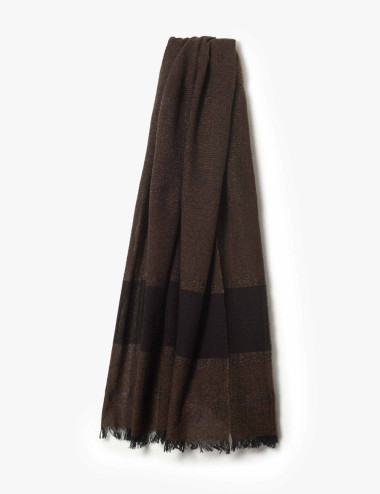 Foulard brun en cachemire...