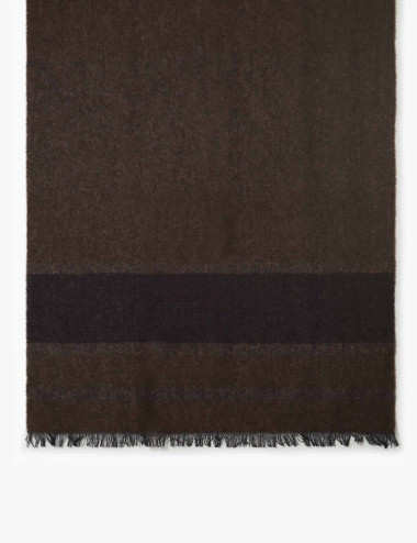 Foulard brun en cachemire...