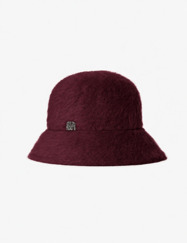 Chapeau cloche bordeaux en...