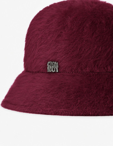 Chapeau cloche bordeaux en...