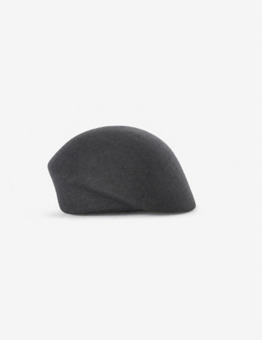 Béret asymétrique gris en...