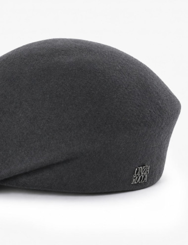 Béret asymétrique gris en...