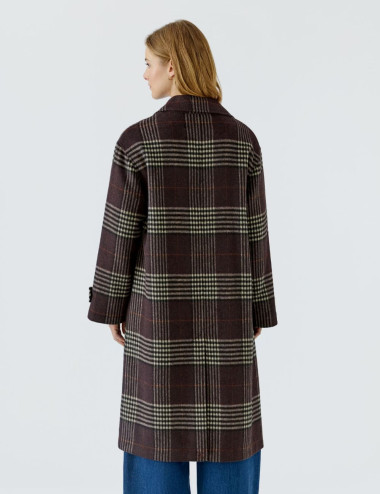 Manteau croisé oversize à...